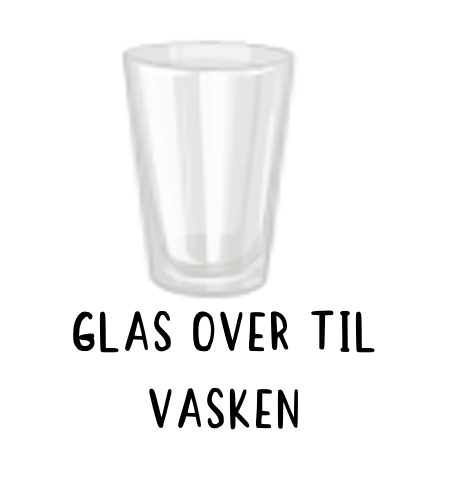 Piktogram Brik - Glas Over Til Vasken Pædagogisk Legetøj