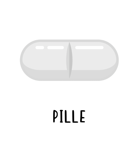 Piktogram Brik - Pille (Hvid) Pædagogisk Legetøj