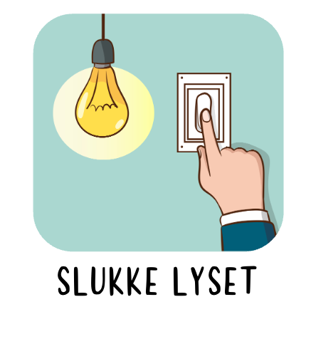 Piktogram Brik - Slukke Lyset Pædagogisk Legetøj