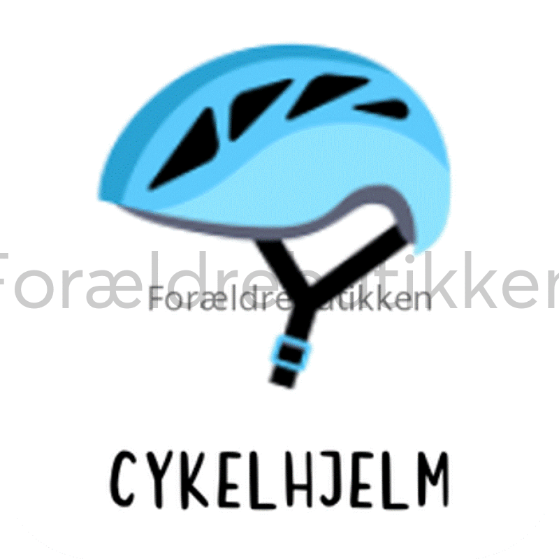 piktogrambrik - blå cykelhjelm