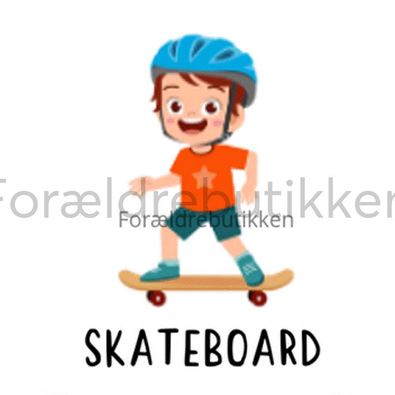 piktogrambrik - dreng på skateboard