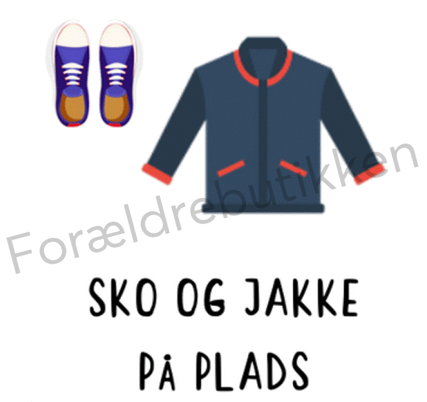 piktogrambrik - sko og jakke på plads