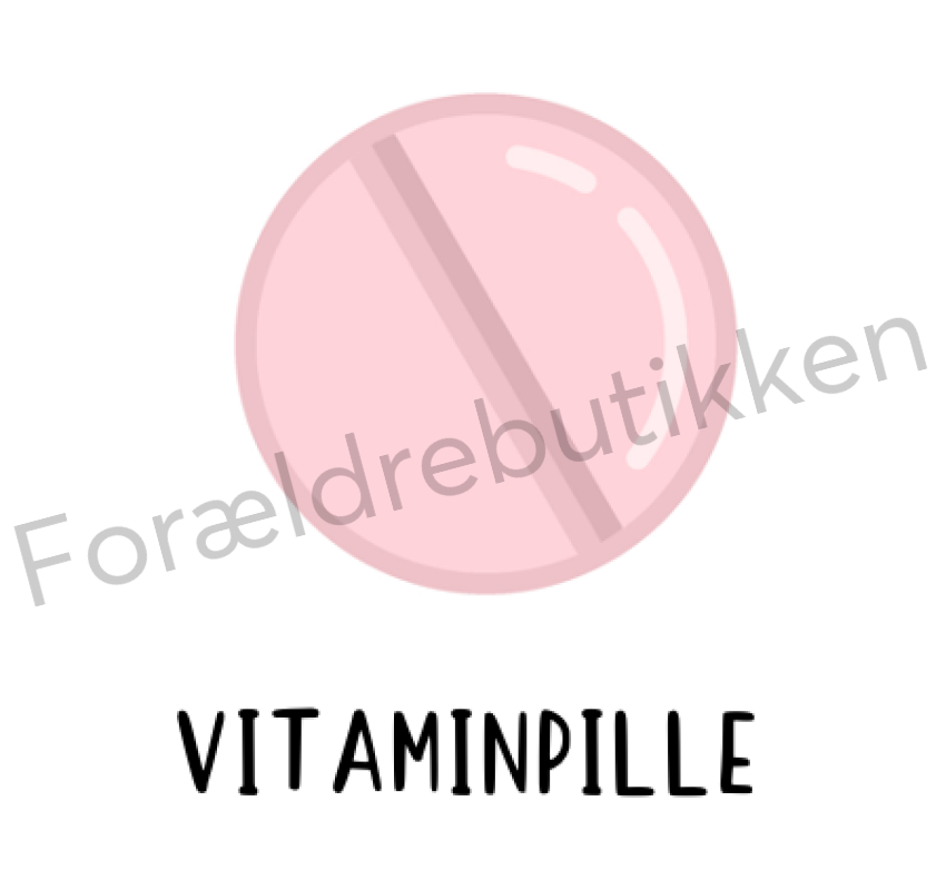 Piktogram Brik - Vitaminpille Lyserød Pædagogisk Legetøj