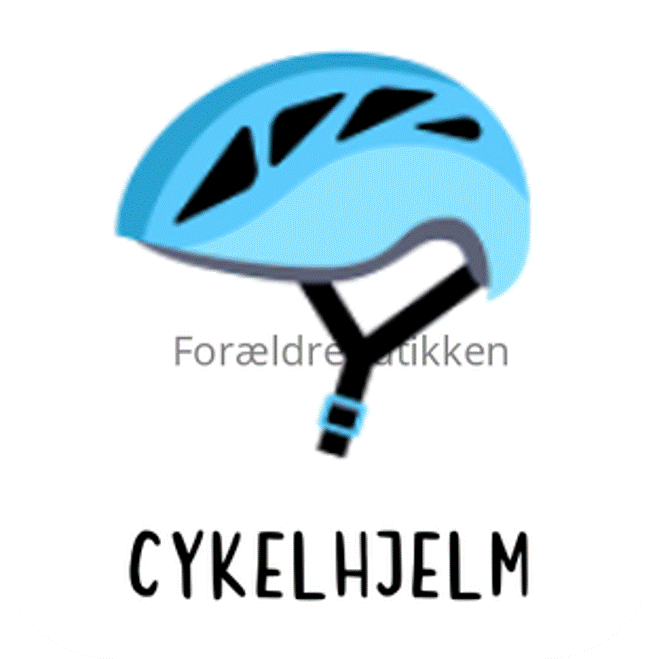 piktogrambrik - blå cykelhjelm