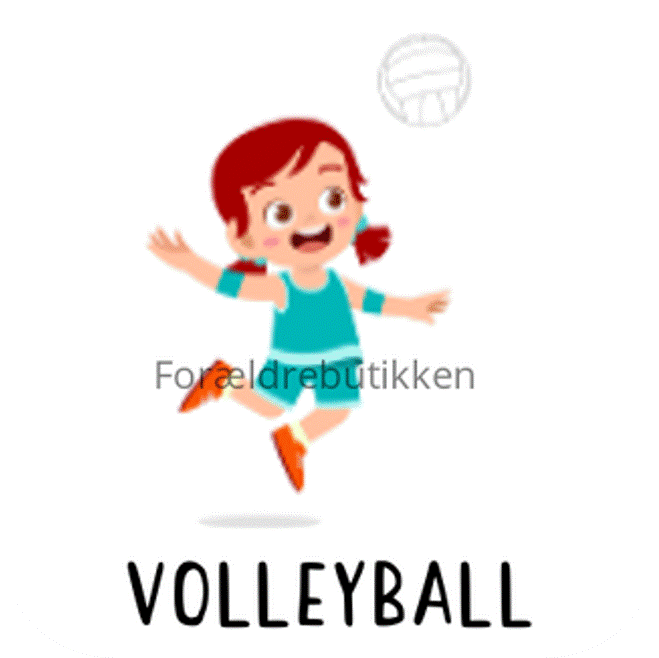 piktogrambrik - pige der spiller volleyball