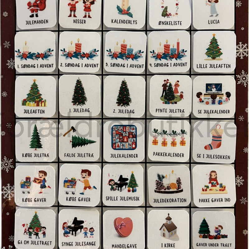 Piktogramsæt 35 Piktogrammer - Jul Pædagogisk Legetøj